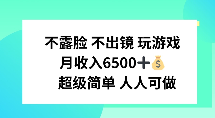 不露臉 不出境 玩游戲，月入6500 超級簡單 人人可做【項目揭秘】插圖