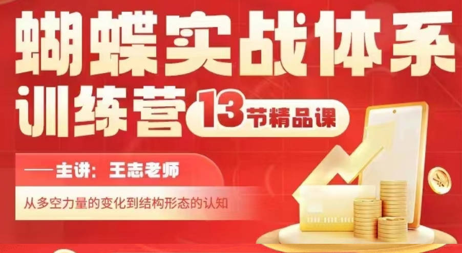無為王志蝴蝶實戰(zhàn)體系訓練營第二期課程