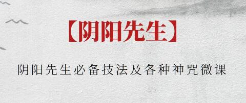 陰陽先生《必備技法及各種神咒微課》