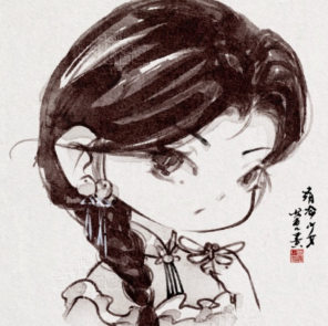 蓉兒古風水墨Q版頭像團練2023