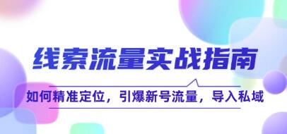 《線索流量實戰指南》如何精準定位，引爆新號流量，導入私域插圖