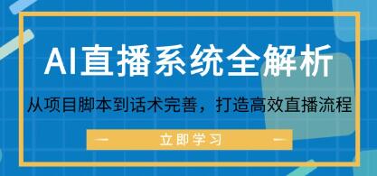 《AI直播系統全解析》從項目腳本到話術完善，打造高效直播流程